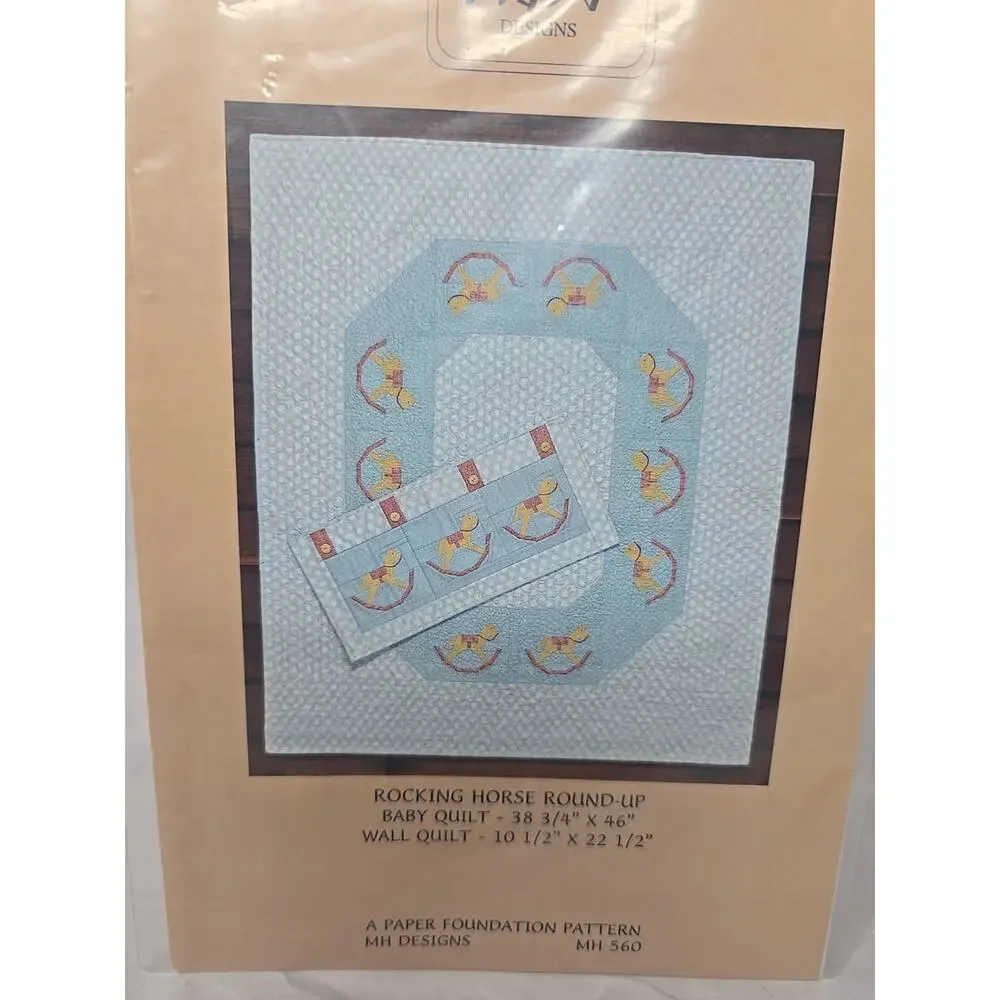 2008 MH Designs Rocking Horse Round Up Baby or Wall Quilt Pattern